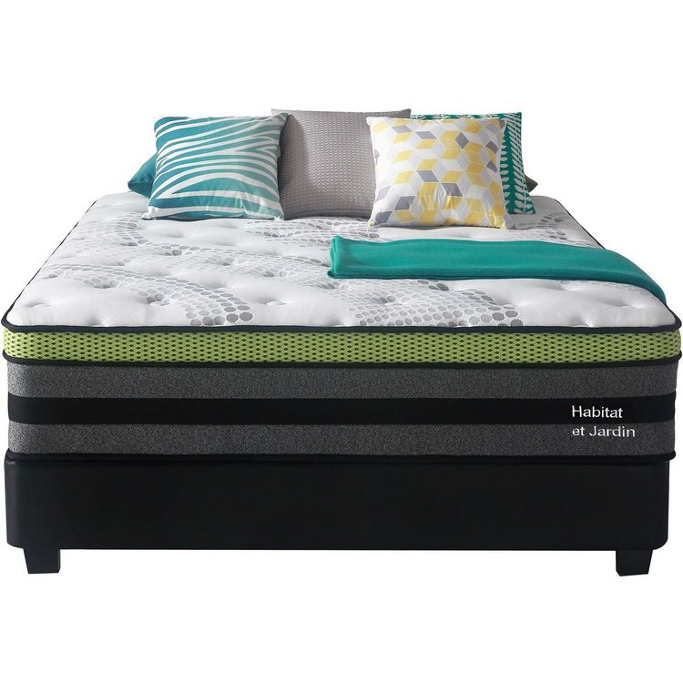 Le moins cher ???? Habitat Et Jardin Matelas Ressorts Ensachés Jobert - 160 X 200 Cm - Blanc/Gris ✨ 4 Le moins cher ???? Habitat Et Jardin Matelas Ressorts Ensachés Jobert - 160 X 200 Cm - Blanc/Gris ✨ – Image 2