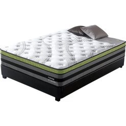 Sortie ???? Habitat Et Jardin Matelas Ressorts Ensachés Jobert - 140 X 190 Cm - Blanc/Gris ⭐