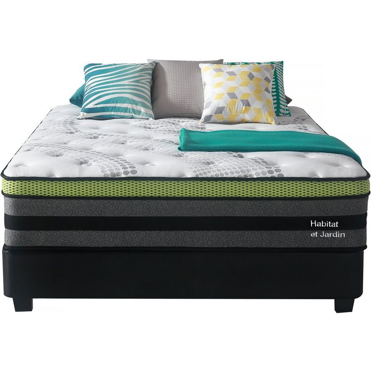 Sortie ???? Habitat Et Jardin Matelas Ressorts Ensachés Jobert - 140 X 190 Cm - Blanc/Gris ⭐ 5 Sortie ???? Habitat Et Jardin Matelas Ressorts Ensachés Jobert - 140 X 190 Cm - Blanc/Gris ⭐ – Image 3