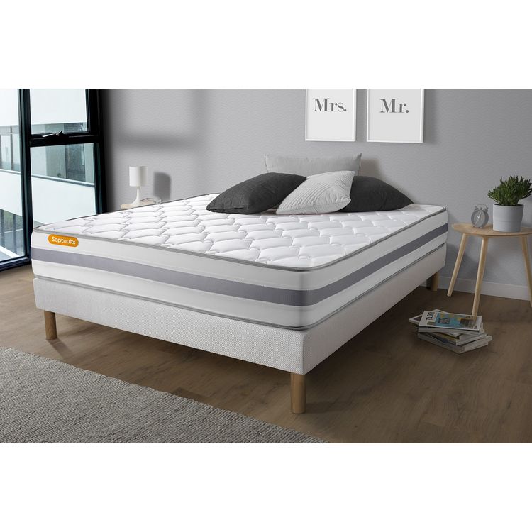 Sortie ⌛ SEPTNUITS Matelas Ressorts Ensachés 140x190 Memo Spring 3 Zones De Confort MAXI épaisseur ✨ 3 Sortie ⌛ SEPTNUITS Matelas Ressorts Ensachés 140x190 Memo Spring 3 Zones De Confort MAXI épaisseur ✨