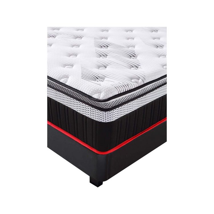 Le moins cher ???? Habitat Et Jardin Matelas Ressorts Ensachés + Surmatelas Intégré Costine - 160 X 200 Cm - Blanc/Noir ???? 4 Le moins cher ???? Habitat Et Jardin Matelas Ressorts Ensachés + Surmatelas Intégré Costine - 160 X 200 Cm - Blanc/Noir ???? – Image 2