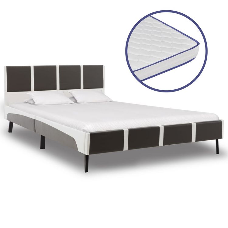 De gros ???? VIDAXL Lit Et Matelas Mousse A Memoire De Forme Similicuir 140x200 Cm ???? 3 De gros ???? VIDAXL Lit Et Matelas Mousse A Memoire De Forme Similicuir 140x200 Cm ????