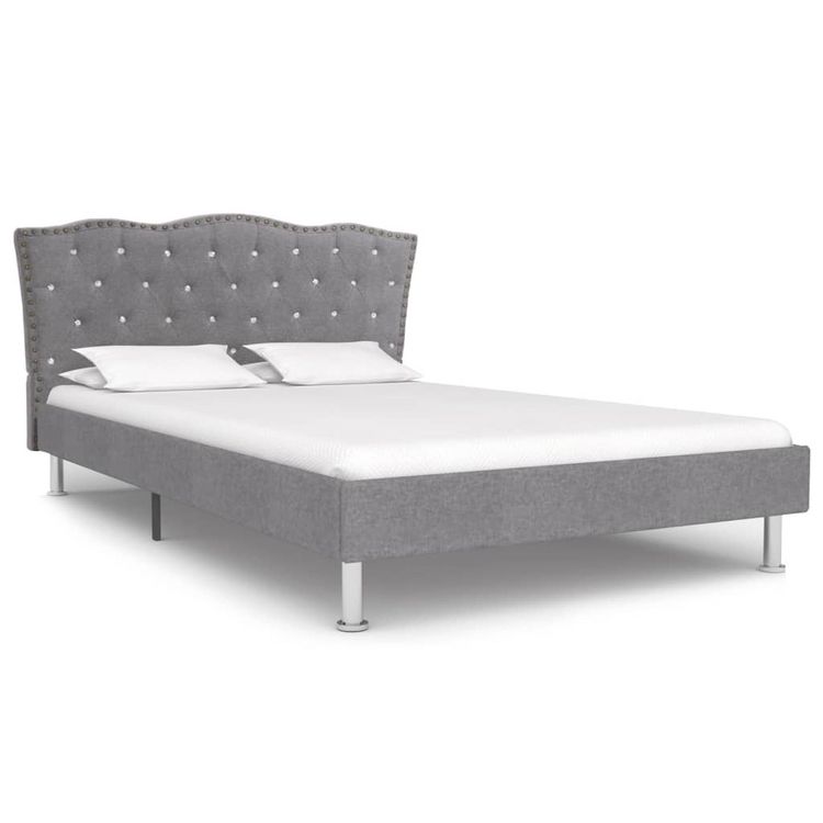 Nouveau ???? VIDAXL Lit Et Matelas A Memoire De Forme Gris Clair Tissu 140x200 Cm ???? 5 Nouveau ???? VIDAXL Lit Et Matelas A Memoire De Forme Gris Clair Tissu 140x200 Cm ???? â Image 3