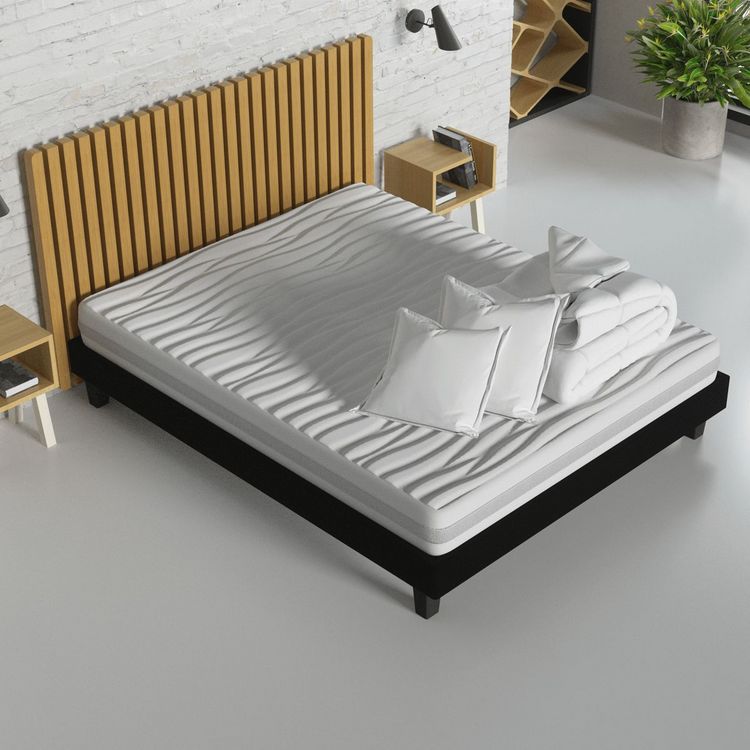 Vente flash ???? HBEDDING Matelas Mousse 140x190 + Couette + 2 Oreillers - Clean Confort ⌛ 4 Vente flash ???? HBEDDING Matelas Mousse 140x190 + Couette + 2 Oreillers - Clean Confort ⌛ – Image 2